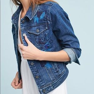 PILCRO Sequined Embroidered Denim / Jean Jacket